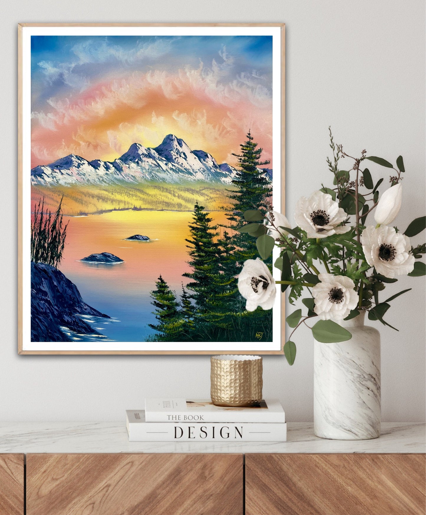 Serene Sunset Over Mountain Peaks – Archival Fine Art Print
