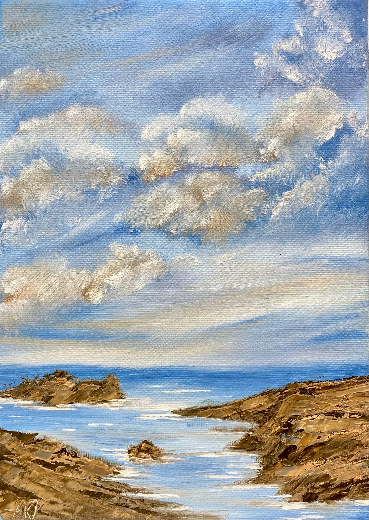 Humbled by Horizon – Original 6x8 Oil Painting on Canvas