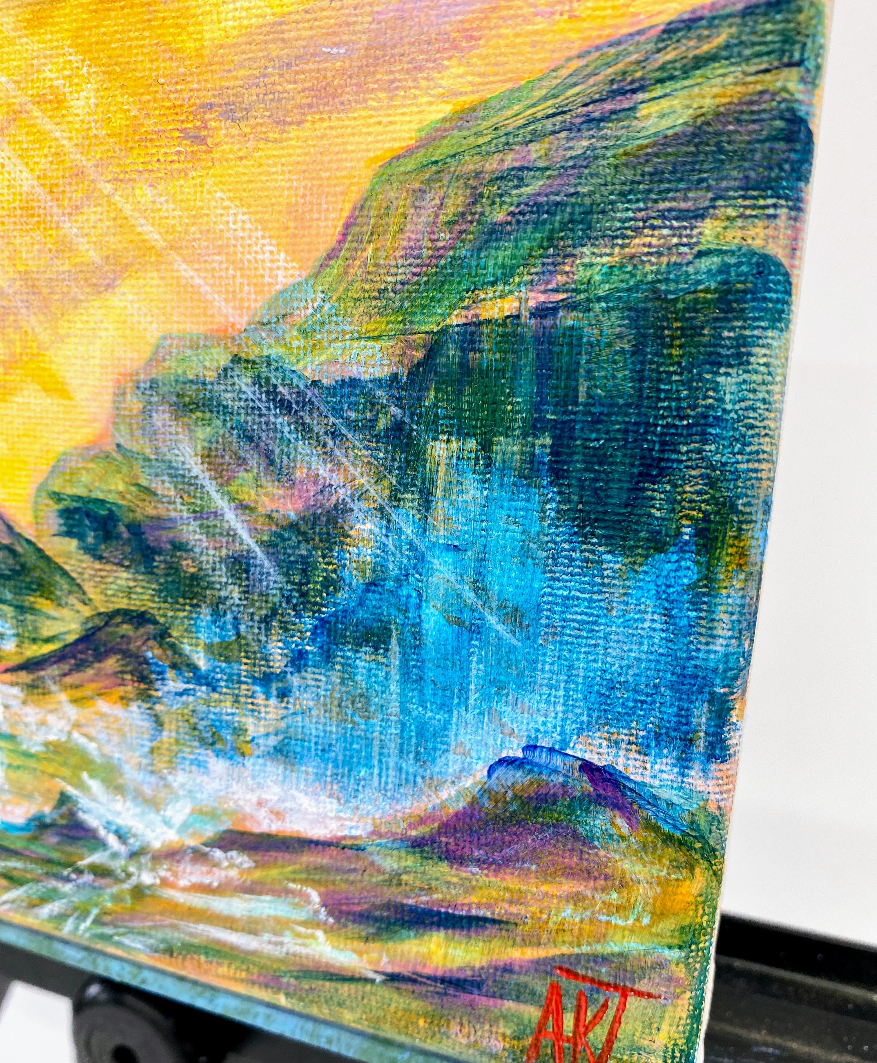 The Vast and the Serene – Original 8x8 Acrylic Painting on Canvas