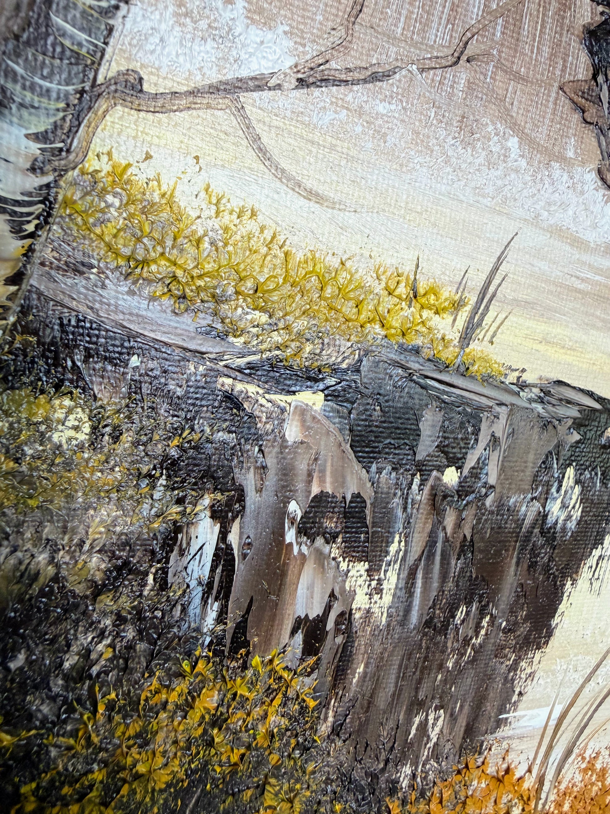 Close up of the rock formation oil texture
