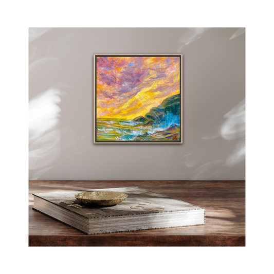 The Vast and the Serene – Original 8x8 Acrylic Painting on Canvas