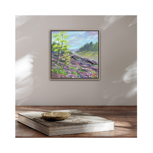 Paths Through Purple – Original 8x8 Oil Painting on Canvas