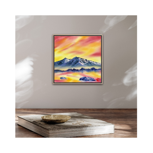 Peace in the Glow – Original 8x8 Oil Painting on Canvas