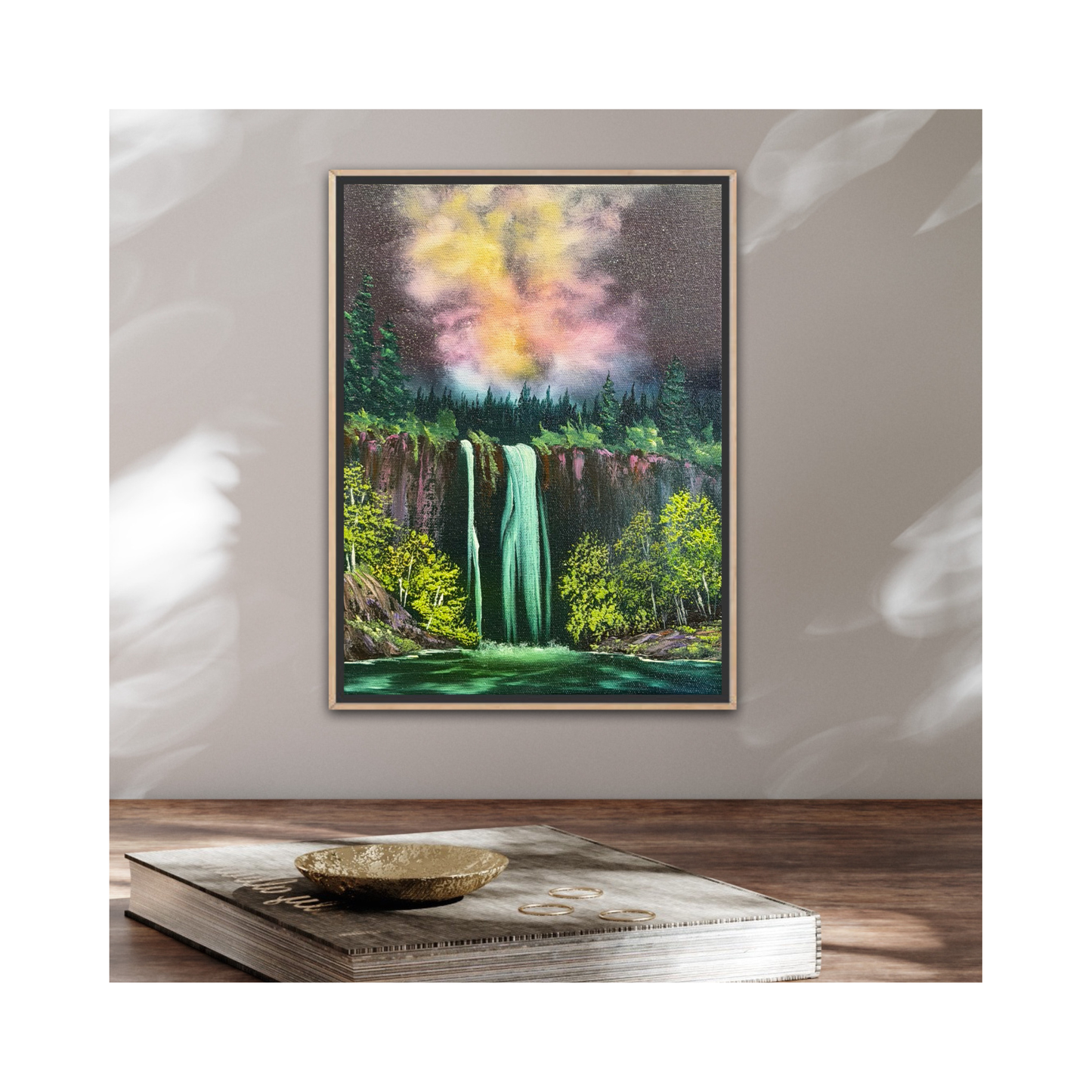 Starglow Falls – Original 9"x12" Oil Painting on Canvas